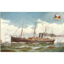 P&O SS VECTIS Tuck Oilette Postcard (9112)