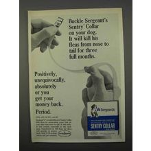 1966 Sergeant's Sentry Collar Ad - Kill His Fleas