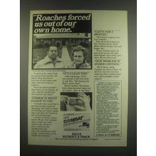 1985 Combat Roach Killer Ad - Forced Us Out of Home