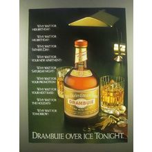 1985 Drambuie Liqueur Ad - Over Ice Tonight