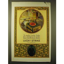 1924 Lucky Strike Cigarettes Ad - To smoke Lucky Strike for a change