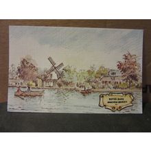RIVER BURE, NORFOLK BROADS unused postcard by Colourmaster Old English Series =