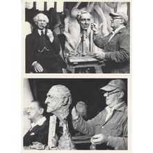 Jacob Epstein Sculptor Ida Kar Bertrand Russell 2x Postcard s