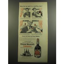 1952 Hiram Walker's Cordials Ad - We've lost our guest in a sandtrap, dear!