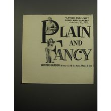 1955 Plain and Fancy Play Ad - Lavish and lively song and dancer