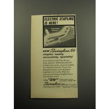 1957 Swingline 66 Stapler Ad - Electric Stapling is here