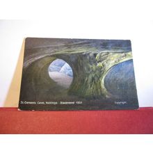 ST. CLEMENTS CAVES, HASTINGS, SUSSEX. unused vintage postcard =