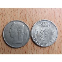 Belgium 1965 5 Frank Belgie (Dutch - Flemish Text) Coin