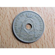Belgium 1928 25 Centime Belgique (French Text) Coin