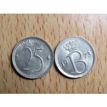 Belgium 1973 25 Centime Belgique (French Text) Coin