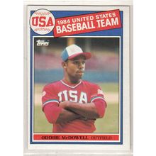 1985 Topps Baseball card 400 Oddibe McDowell USA Team RC