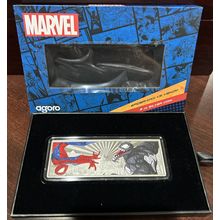 3 Oz Silver Collectible Marvel Heroes Villains: Spider-Man vs. Venom #074 Of 500
