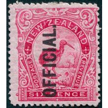 New Zealand 1907 6d bright carmine-pink Official SGO64 unused