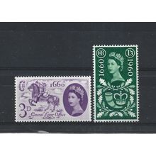 GB.Tercentenary Establishment General Post Office set of 2.Mounted Mint.Jul25b