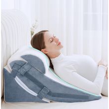 Bed Wedge Pillow for Sleeping, 12&18&25 Inch Adjustable Height Memory Foam Wedge