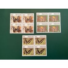 ICOLLECTZONE Singapore 387-389 blocks VF NH butterflies