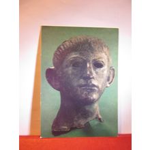 THE EMPEROR CLAUDIUS, BRONZE HEAD used postcard British Museum, London =