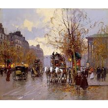 Omnibus_on_Place_Madeleine Poster Canvas Movie Film Print A0 A1 A2 A3 A4 A5 A6 A