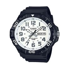Casio Men's 'Diver Style' Quartz Resin Casual Watch, Color:Black (Model: MRW-...