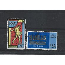 SouthAfrica.150th Anniv Bible Society of South Africa set of 2.Fine Used.Aug25a