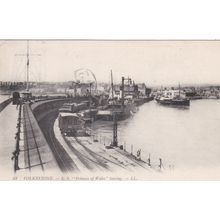 ED16 FOLKESTONE - SS 'PRINCESS OF WALES' LEAVING . LL PRINTED POSTCARD