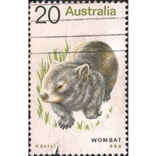 AUSTRALIA, MAMMALS, Wombat, white 1974, 20c, #2
