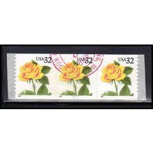 Used 3054 32c Yellow Rose Very Fine PNC 6777/3 PA3705