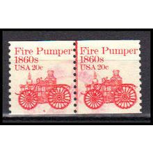 Used 1908 20c Fire Pumper Fine CNP Left 4 PA0562