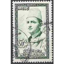 Maroc 1956 Michel 412 O Cote (2005) 0.30 € Mohammed V Cachet rond