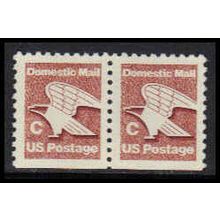 1948 20c C Eagle Fine MNH Dry Gum BPS Hor Pair Bottom V4924