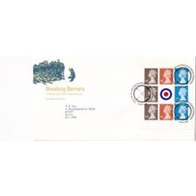 GB 1998 Breaking Barriers Booklet Pane Postmark Error with Letter from Bureau