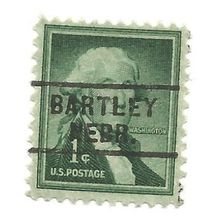 PRECANCEL -T&T BARTLEY, NEB 729 ON 1c LIBERTY