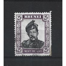 Brunei.SG109 25c Sultan Omar Ali Saifuddin.Fine Used.Aug25j