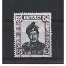 Brunei.SG109 25c Sultan Omar Ali Saifuddin.Fine Used.Aug25x