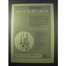 1953 Merck Vitamins Ad - The First Name In
