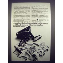 1967 Hilton Hotels Ad - Mediterranean and Middle East