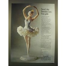 1988 The Franklin Mint Ad - Swan Lake Porcelain by Ronald Van Ruyckevelt