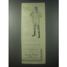 1954 Army & Navy Stores Advertisement - Terylene Shirt, Underwear and Socks