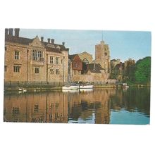 RIVER MEDWAY, MAIDSTONE, KENT used vintage postcard 1961 pm =