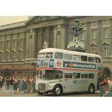 Queen Elizabeth II Silver Jubilee RM Type Bus London in 1977 Postcard