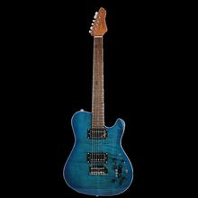 Silent Travel Electric Guitar Portable Built in Effect Flame Maple Top