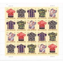 Aloha Shirts Sheet of Twenty 32 Cent Postage Stamps Scott 4592-96