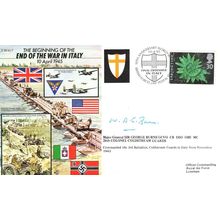 Sir George Burns Coldstream Guards WW2 Italy Military War Hand Signed FDC