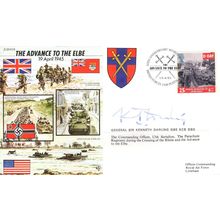Advance To The Elbe Kenneth Darling Parachute Regiment WW2 Hand Signed FDC
