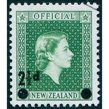 New Zealand 1961 2½d on 2d bluish green SGO169 CTO