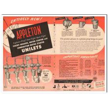 appleton electric company 1954 explosion-proof unilets vintage ad