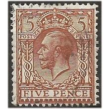 1924 SG425 5d Brown Wmk Block Cypher Fine Used . ..