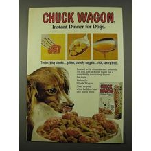1972 Chuck Wagon Instant Dinner for Dogs Ad