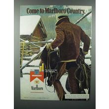 1973 Marlboro Cigarette Ad - Marlboro Man, Cowboy