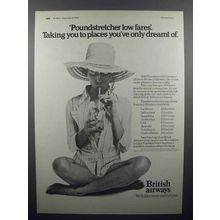 1974 British Airways Ad - Poundstretcher Low Fares